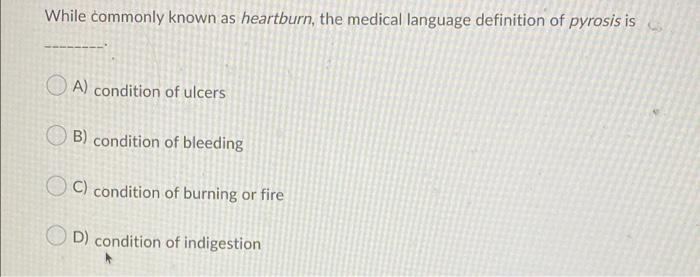In The Medical Word Peristalsis The Medical Word Part That Means Process Of Contraction Is A Stalsis Ob B Peri 6