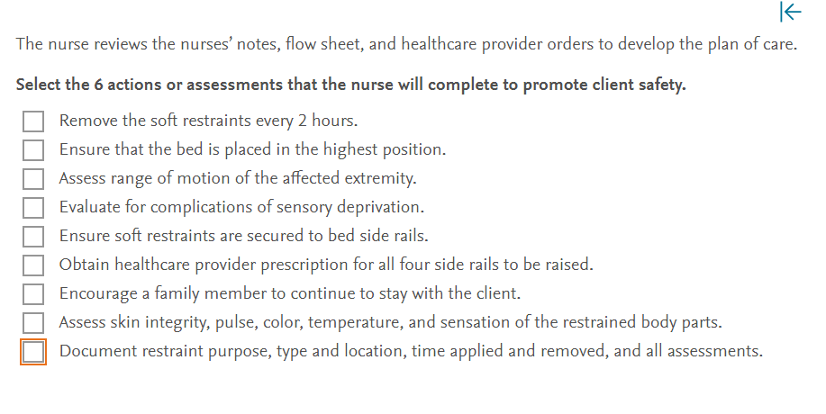 K The Nurse Reviews The Nurses Notes Flow Sheet And Healthcare Provider Orders To Develop The Plan Of Care Select Th 1