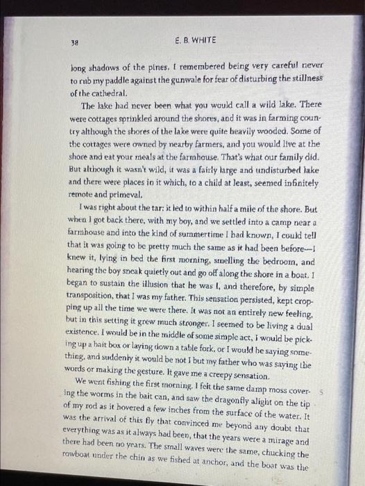 Read The Essay Once More To The Lake Written By E B White Click Here For A Copy Of The Essay Once More To The Lake 3