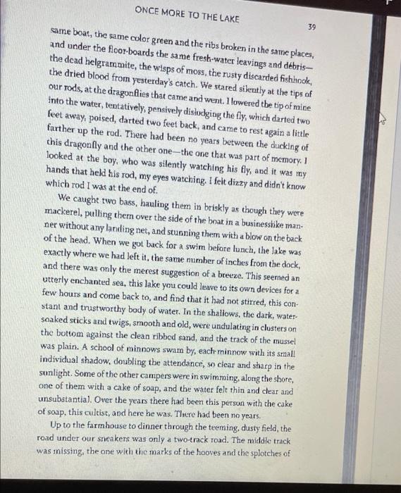 Read The Essay Once More To The Lake Written By E B White Click Here For A Copy Of The Essay Once More To The Lake 4