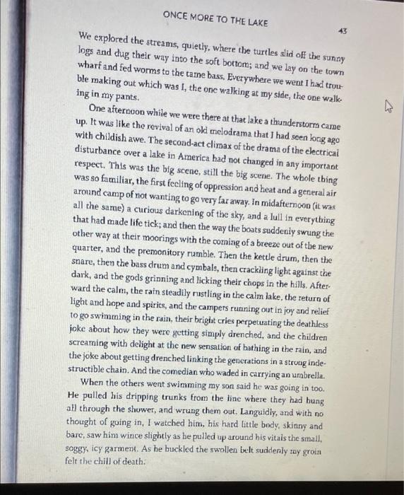 Read The Essay Once More To The Lake Written By E B White Click Here For A Copy Of The Essay Once More To The Lake 8