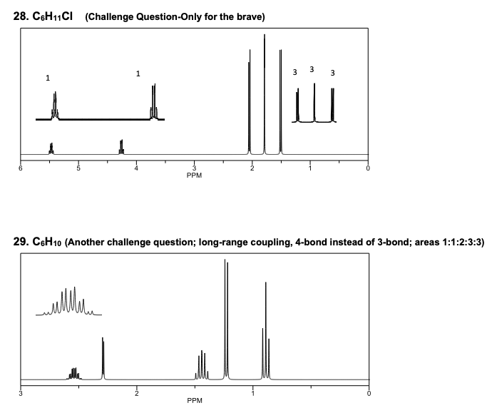 For The Following Problems Write A Structure Consistent With The Molecular Formula And 1h Nmr Spectrum Also Show The P 1