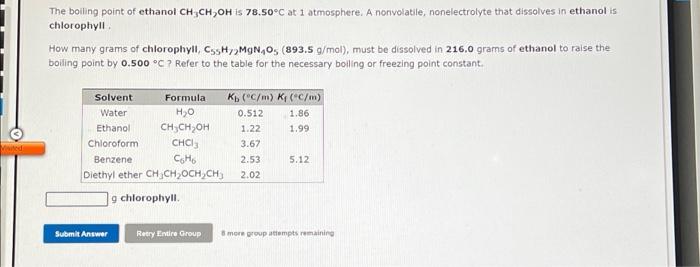 The Bolling Point Of Diethyl Ether Ch3ch Och Ch3 Is 34 50 C At 1 Atmosphere A Nonvolatile Nonelectrolyte That Dissol 2