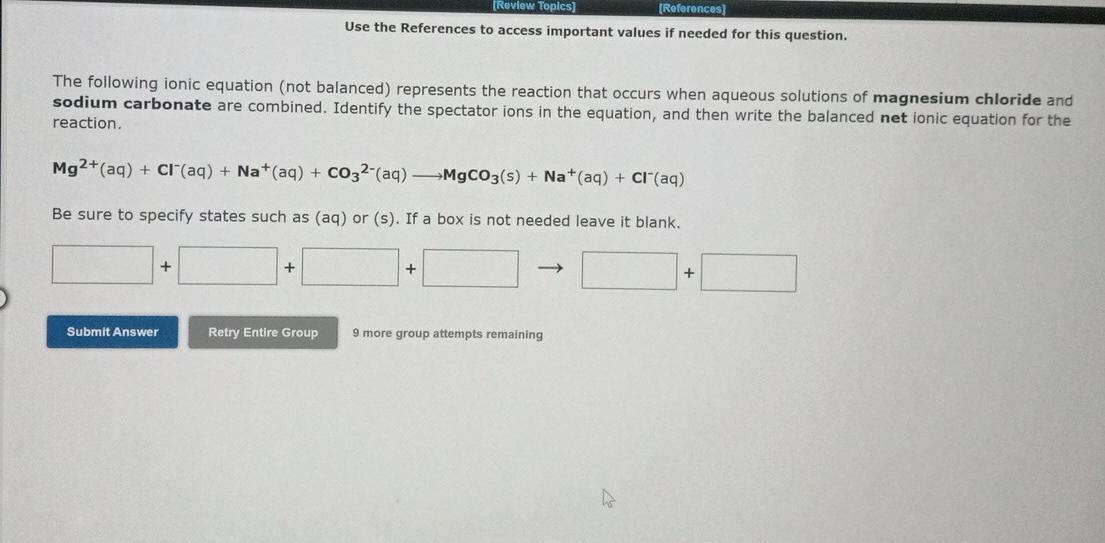Review Topics References Use The References To Access Important Values If Needed For This Question The Following Io 1