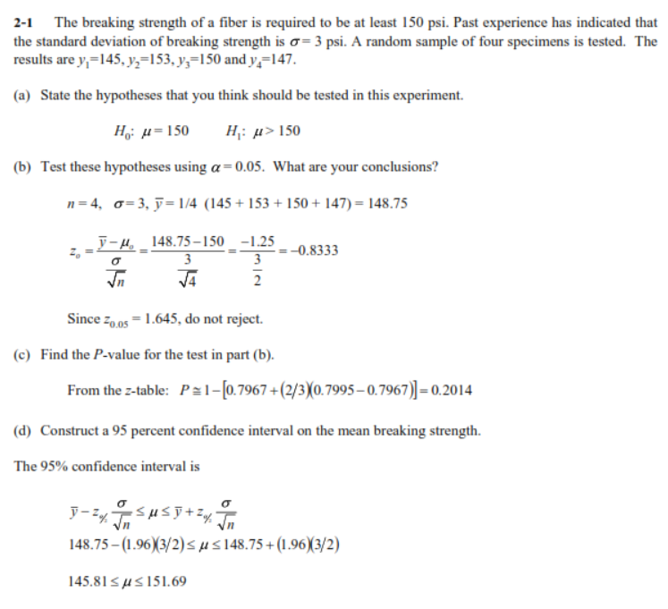 Perform The Left Tailed And Two Sided Hypothesis Tests With The Following Information 1