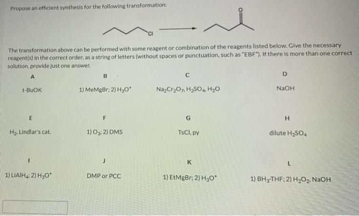Propose An Efficient Synthesis For The Following Transformation Ci The Transformation Above Can Be Performed With Some 1