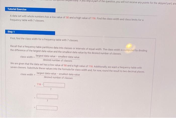It Il You Skip A Part Of The Question You Will Not Receive Any Points For The Skipped Part And Tutorial Exercise A Dat 1