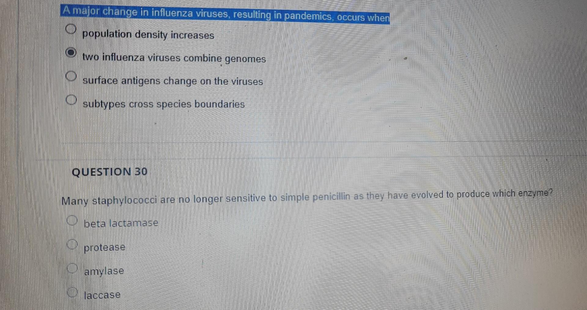A Major Change In Influenza Viruses Resulting In Pandemics Occurs When 0 Population Density Increases Two Influenza Vir 1