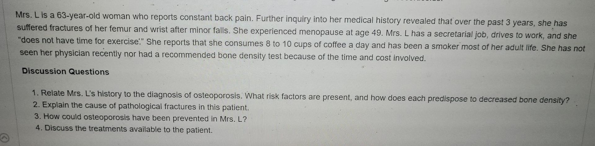 The Initial Post Must Include Responses To All The Questions In Both Case Studies Mrs A Has Been Taking High Doses Of 2