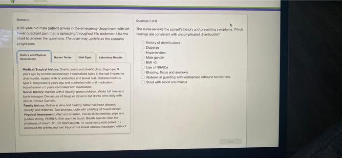 Scenario Question 10 A 19 Year Old Male Patient Arrives In The Emergency Department With Soft Lower Quadrant Pain That I 1