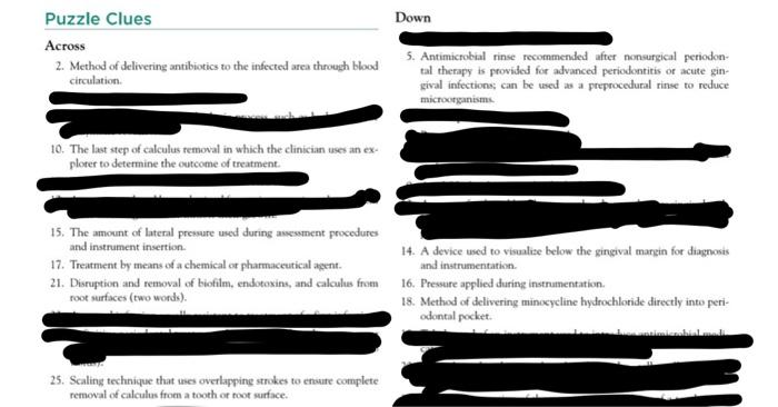 Down Puzzle Clues Across 2 Method Of Delivering Antibiotics To The Infected Area Through Blood Circulation 5 Antimicro 1