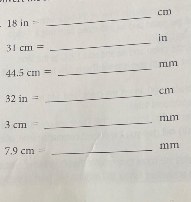 Cm 18 In In 31 Cm Mm 44 5 Cm Cm 32 In Mm 3 Cm Mm 7 9 Cm 1