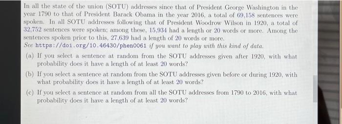 In All The State Of The Union Sotu Addresses Since That Of President George Washington In The Year 1790 To That Of Pre 1