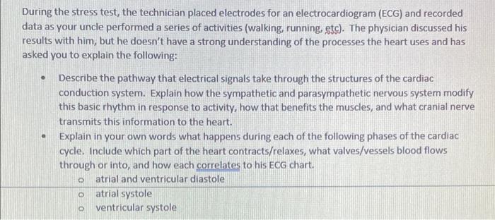 Your 60 Year Old Uncle Has Recently Complained Of Shortness Of Breath And Chest Pains He Is Undergoing An Examination B 2