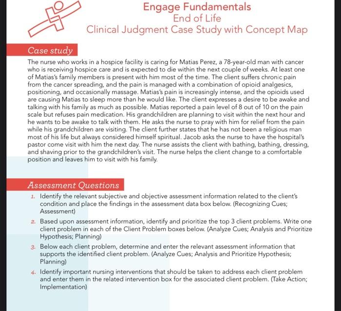 vital signs clinical judgement case study with concept map