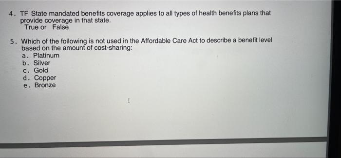 1 Which Of The Following Is Not Considered To Be A Type Of Defined Health Benefits Plan A Individual Health Insurance 2