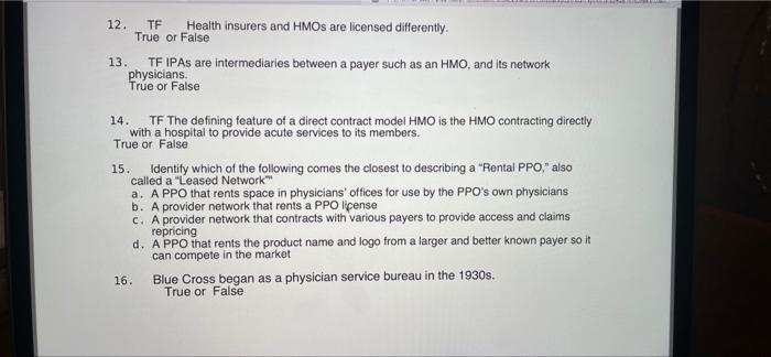 1 Which Of The Following Is Not Considered To Be A Type Of Defined Health Benefits Plan A Individual Health Insurance 4