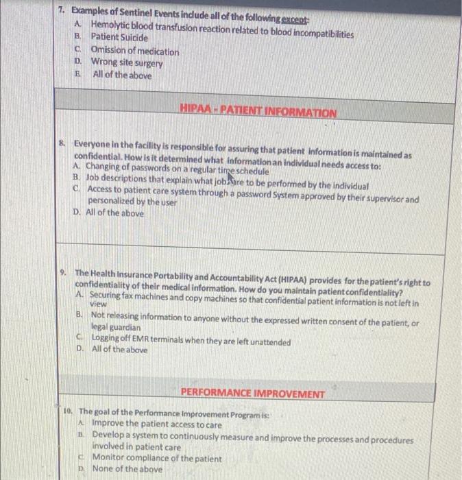 1 The Definition Of An Incident Is A An Event That Should Only Be Reported To The Administrator B An Occurrence Tha 2