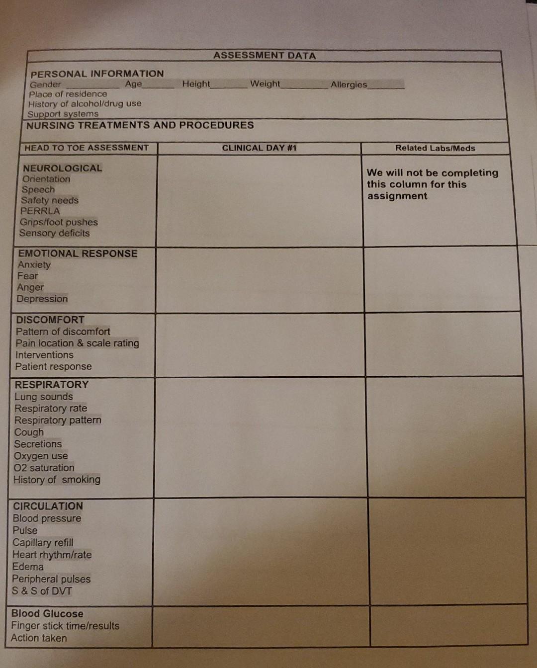 Basic Head To Toe Assessment 1