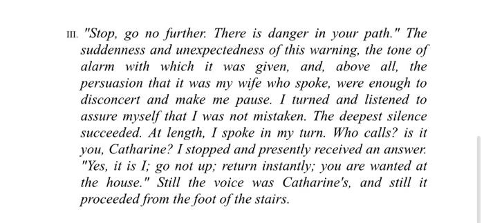 Iii Stop Go No Further There Is Danger In Your Path The Suddenness And Unexpectedness Of This Warning The Tone Of 1