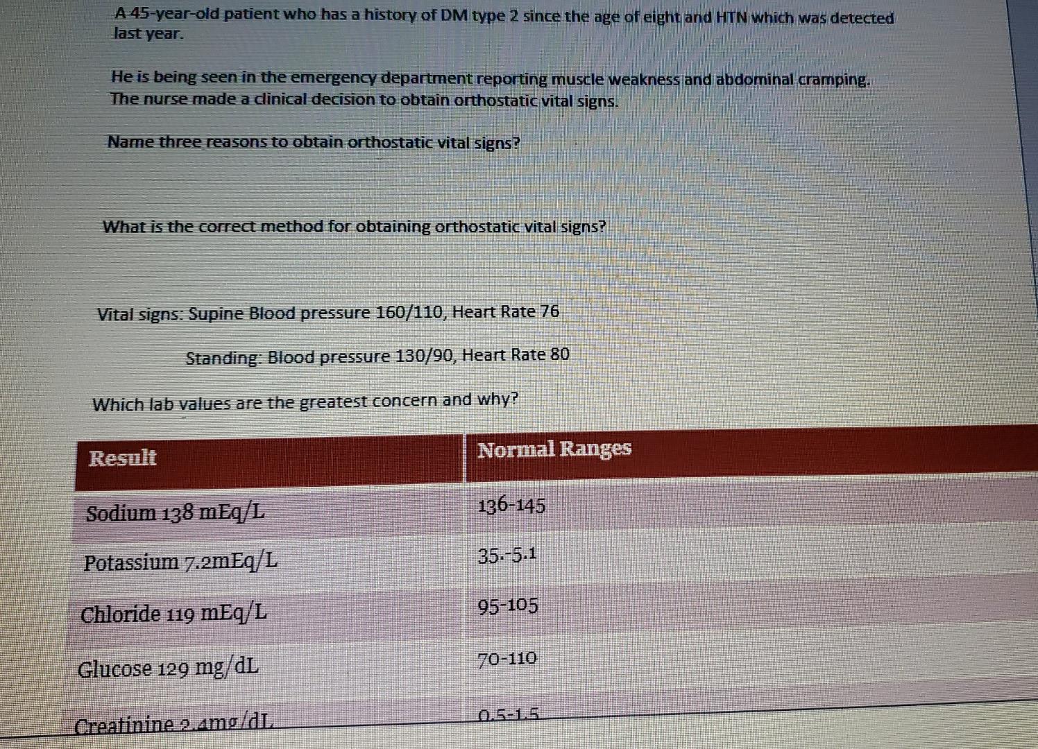 A45 Yearold Patient Who Has A History Of Dm Type Zsince The Age Of Eight Andhin Which Was Detected Last Year He Is Bein 3