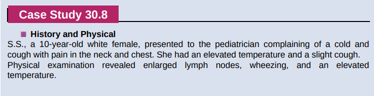 Case Study 30 8 History And Physical S S A 10 Year Old White Female Presented To The Pediatrician Complaining Of A Co 1