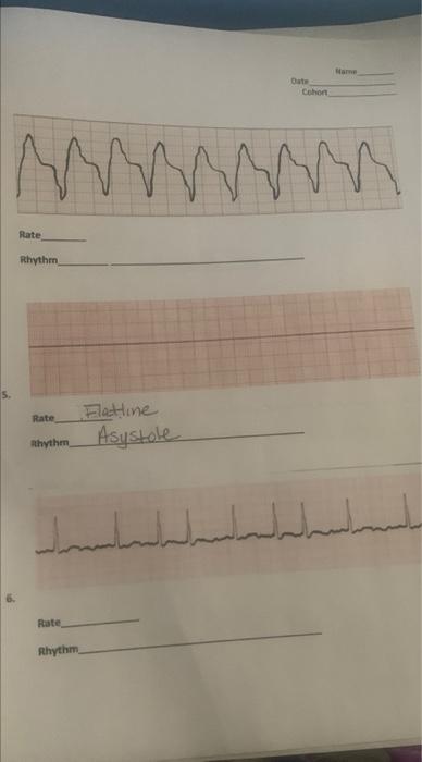 Name Date Cohon Mmm Rate Rhythm Rate Flatline Asystole Rhythm Jamh Wanah Rate Rhythm 1