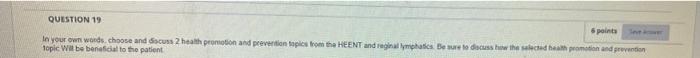 Question 17 Discuss Develpmental Considerations For Heent Reginal Lymphatics For Infants And Children Pregnant Wome 3