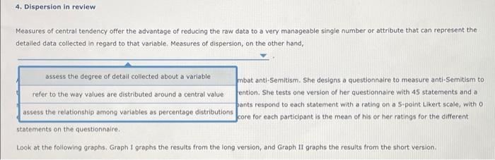4 Dispersion In Review A Measures Of Central Tendency Offer The Advantage Of Reducing The Raw Data To A Very Manageable 1