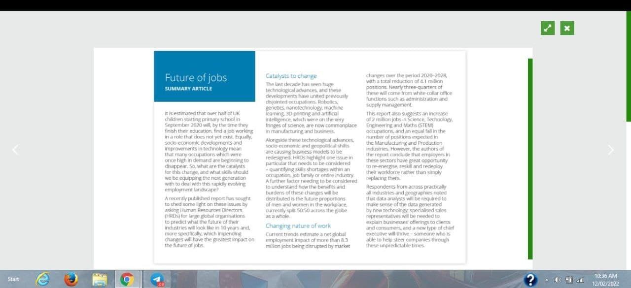 X Future Of Jobs Summary Article It Is Estimated That Over Half Of Uk Chillinen Starting Primary School In September 202 1