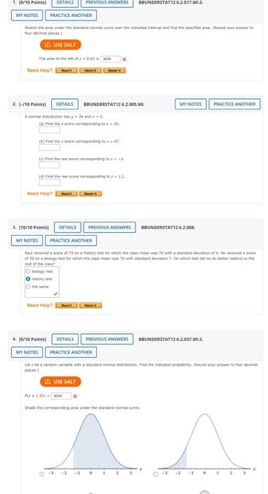 B I 10 Points Details Bbunderstat126 5 011 5 My Notes Practice Another Suppose X Has A Distribution With A 14 And 12 2