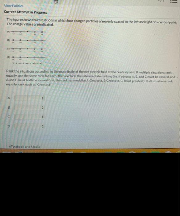 Iii Question 6 Of 20 View Policies Current Attempt In Progress An Electric Dole Consisting Of Charges Ofertested By So 2