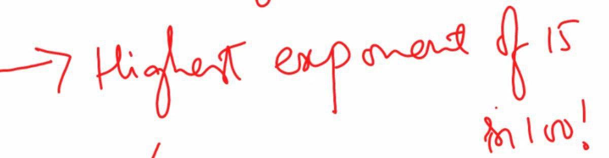 Highest Exponent Of Is Milco 1