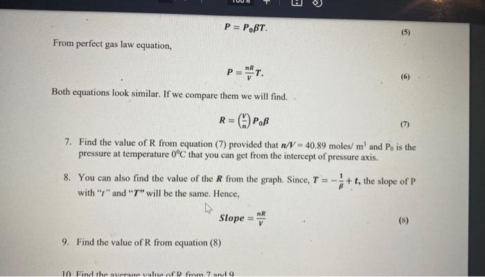 A Q1 What Is The Unit Of P How Do We Evaluate P Experimentally Q2 What Is Po Clarify Q3 What Is Measured Versus Wh 7