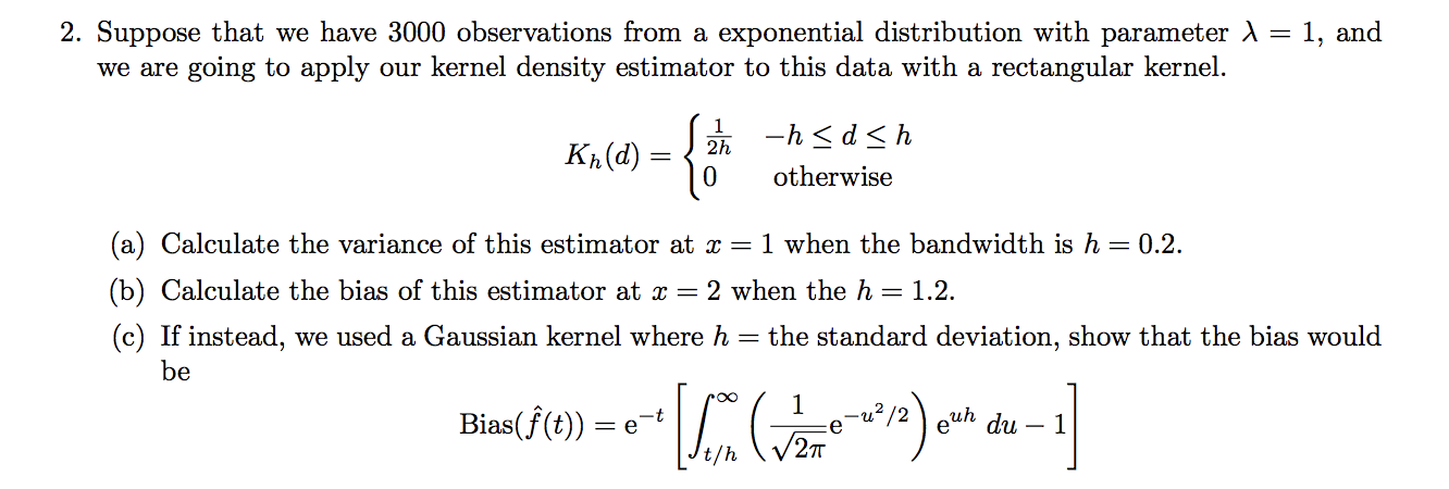 1 And 2 Suppose That We Have 3000 Observations From A Exponential Distribution With Parameter 1 We Are Going To Appl 1