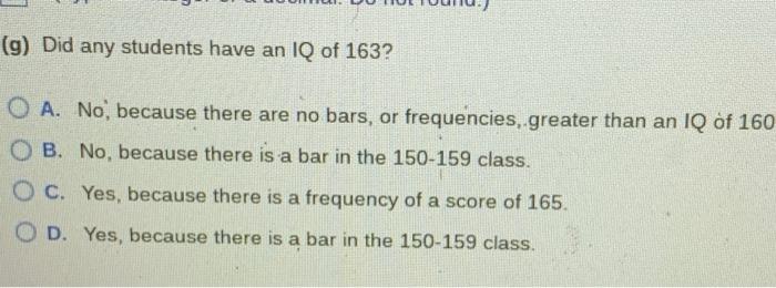Os Of 7th Grade Students The Following Frequency Histogram Represents The Iq Scores Of A Random Sample Of Seventh Grade 5