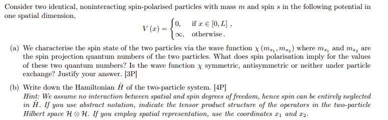 Quantum Mechanics I Need The Solution For Point B Use The Hint And The Result From The Previous Point If Necessary 1