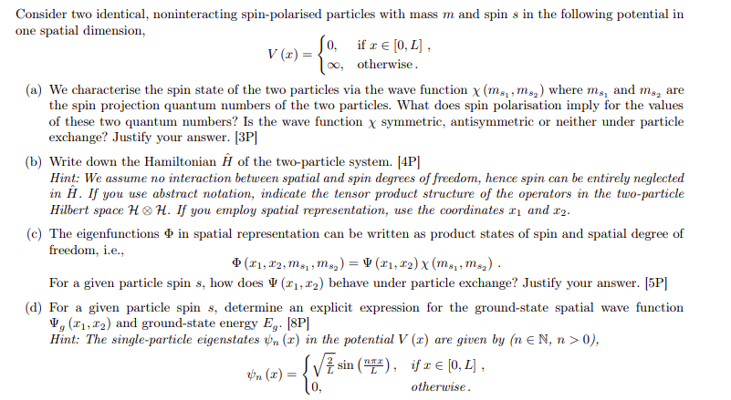 Quantum Mechanics I Need The Solution For Point D Use The Hint And The Result From The Previous Points If Necessar 1
