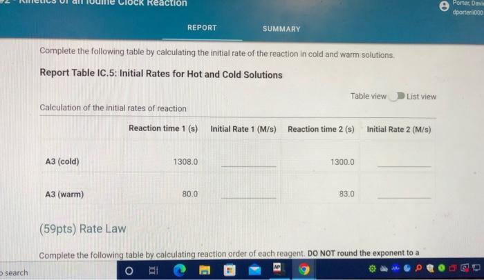 Repl Refer To The Volumes In Table Ic 1 When Preparing The Reagents For Experiments A1 A7 Table Ic 1 Solution Aliquot 10