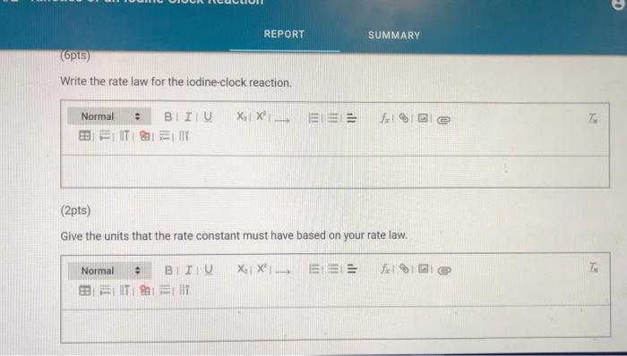 Repl Refer To The Volumes In Table Ic 1 When Preparing The Reagents For Experiments A1 A7 Table Ic 1 Solution Aliquot 15
