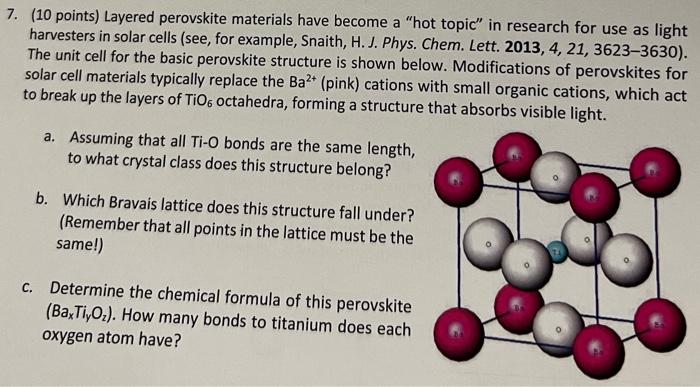 7 10 Points Layered Perovskite Materials Have Become A Hot Topic In Research For Use As Light Harvesters In Solar C 1