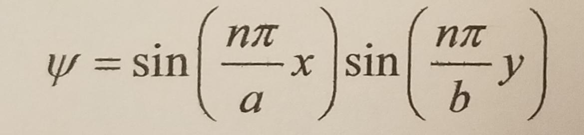 1 Normalize The Following Wave Function Over The Range 0 X A And 0 Y B Where A And B Are Constants And N And M A 1
