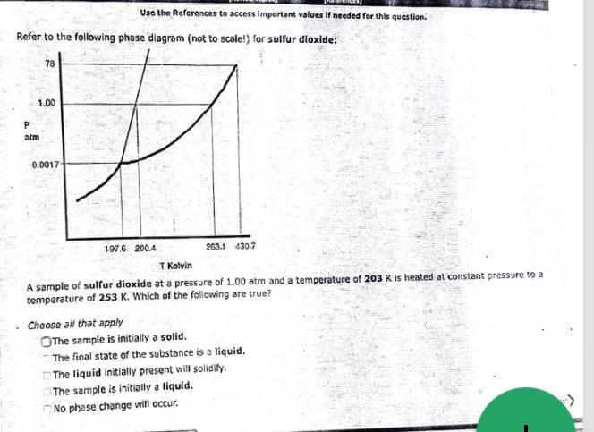 Use The References To Access Important Values I Needed For This Question Refer To The Following Phase Diagram Not To S 1