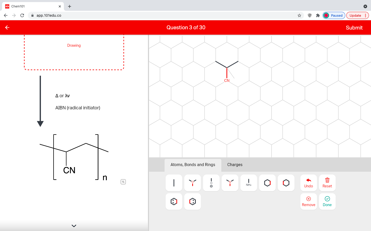 Draw The Starting Structure That Would Lead To This Polymer Under Radical Conditions 1