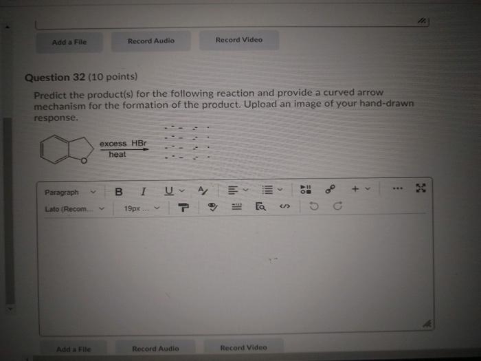 Question 31 18 Points Draw The Structures Of The Missing Products A F Below Use Wedges And Dashes As Appropriate To 2