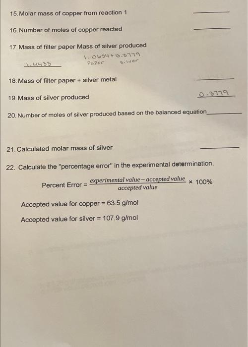 Finding The Molar Mass Relative Atomic Mass Of An Element Objective To Calculate The Relative Atomic Mass Amu Or Mol 5
