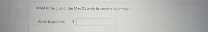 Current Attempt In Progress The Ledger Of Sandhill Company Has The Following Work In Process Inventory Account Work In P 3