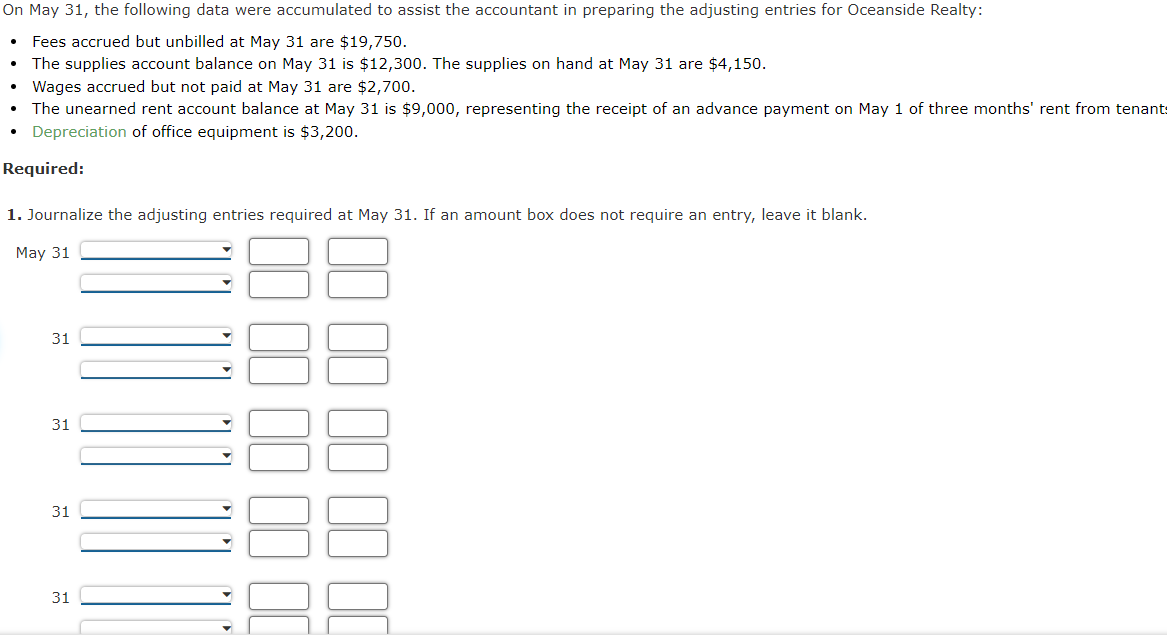 Adjusting Entries Adjusting Entries And Trial Balances Reece Financial Services Co Which Specializes In Appliance Serv 1