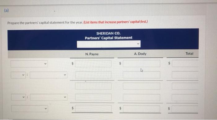 View Policies Current Attempt In Progress For Sheridan Co Beginning Capital Balances On January 1 2022 Are Nancy Payn 2