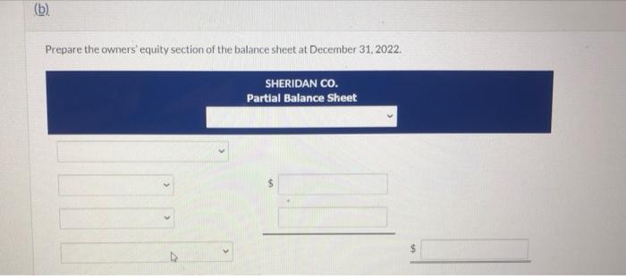 View Policies Current Attempt In Progress For Sheridan Co Beginning Capital Balances On January 1 2022 Are Nancy Payn 3